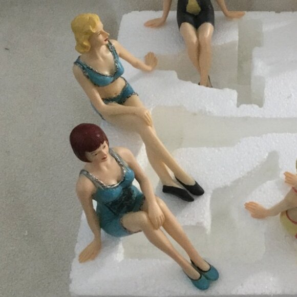 6 Flapper Bathing Suit Lingerie Figurines Shelf Sitters WMG 2007 - Picture 3 of 15